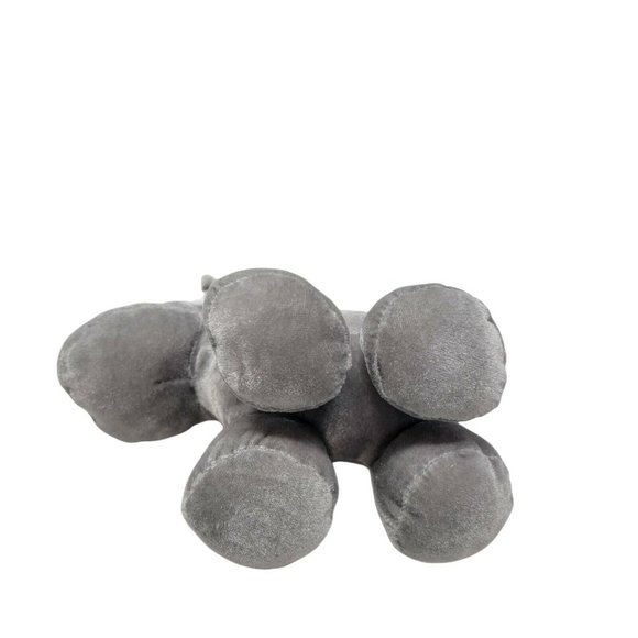 Hippopotamus Hippo Plush Toy Stuffed Animal Gray 8" Soft Ideal Toys - Picture 4 of 5